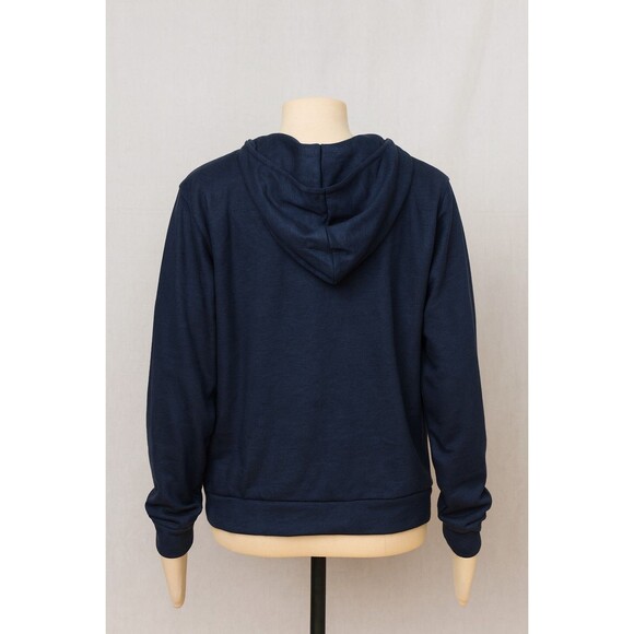 Navy Blue “333” Angel Number Hoodie Sweatshirt Size L Cotton Blend Pullover - Picture 3 of 8